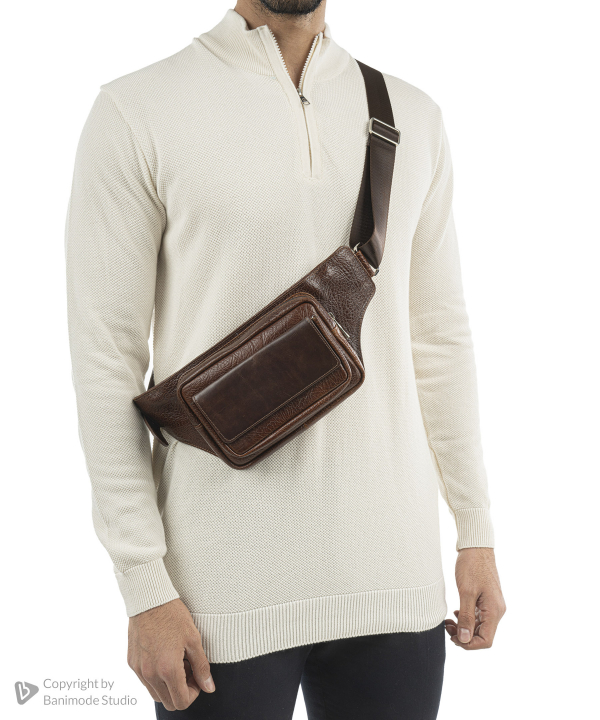 کیف کمری چرم طبیعی بیسراک Bisrak مدل NL-WaistBag-Milano-M