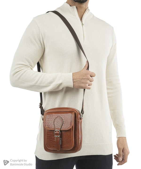 کیف مردانه چرم طبیعی بیسراک Bisrak مدل NL-Crossbody-SportN2-PR