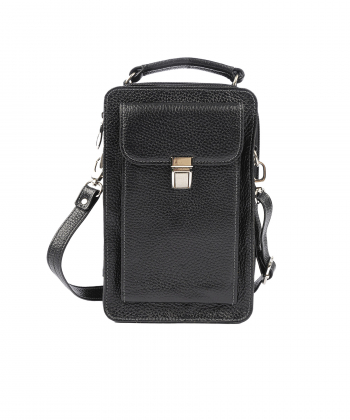کیف دوشی چرم طبیعی مردانه بیسراک مدل Crossbody