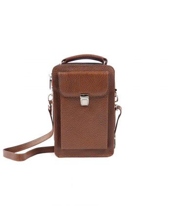 کیف دوشی چرم طبیعی مردانه بیسراک مدل Crossbody