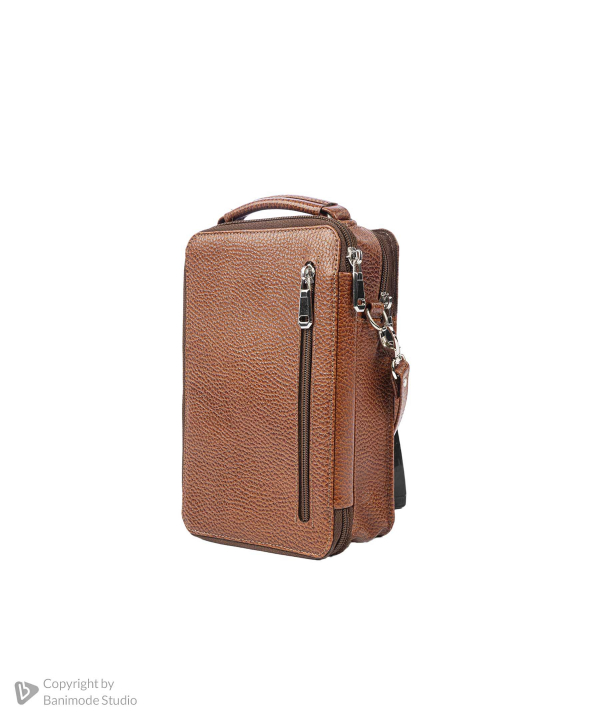 کیف دوشی چرم طبیعی مردانه بیسراک مدل Crossbody