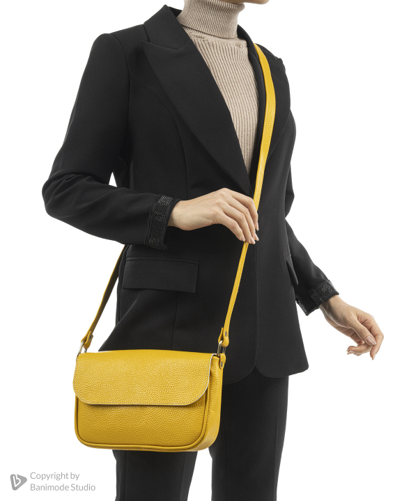 کیف دوشی زنانه چرم طبیعی بیسراک Bisrak مدل NL-CrossbodyW-101F