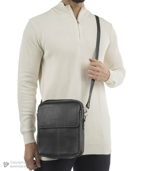 کیف مردانه چرم طبیعی بیسراک Bisrak مدل NL-Crossbody-Madian-F