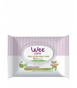 دستمال مرطوب کودک حاوی روغن زیتون وی کر Wee Care بسته 20 عددی