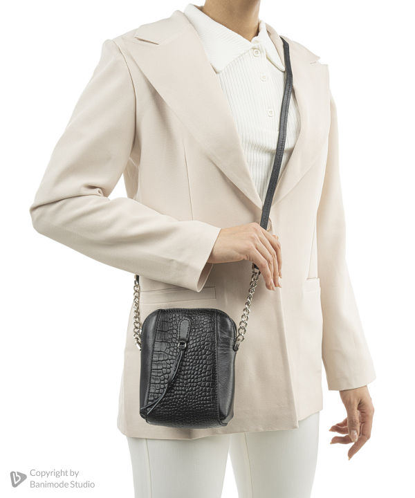 کیف دوشی زنانه چرم طبیعی بیسراک Bisrak مدل NL-Crossbody-Armita-R