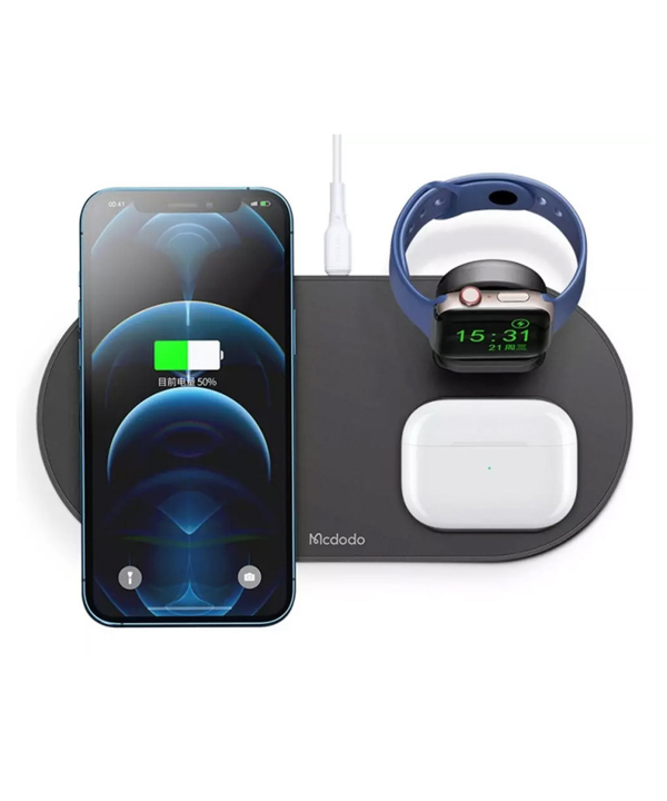 شارژر بی‌سیم 3 به 1 مک دودو مدل CH-7063