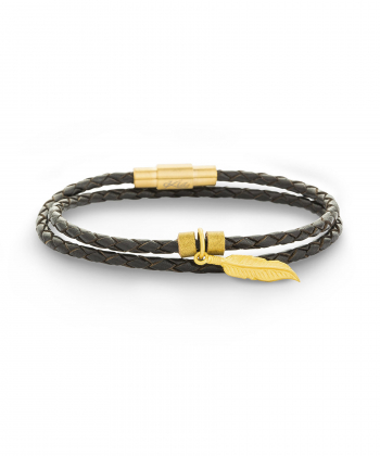 دستبند چرمی پر سرخپوستی کوچک کیا گالری Kia Gallery کد BAS004