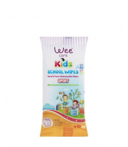 دستمال مرطوب پاک کننده دست و صورت کودک وی کر Wee Care مدل Sport بسته 12 عددی