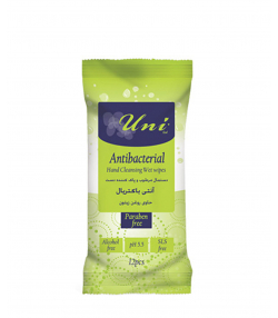 دستمال مرطوب جیبی آنتی باکتریال یونی لد Uni Led بسته 12 عددی