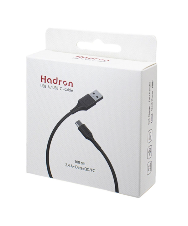 کابل شارژ سریع و انتقال داده تایپ سی هادرون Hadron HTC-A-C01 USB Type A/USB Type C