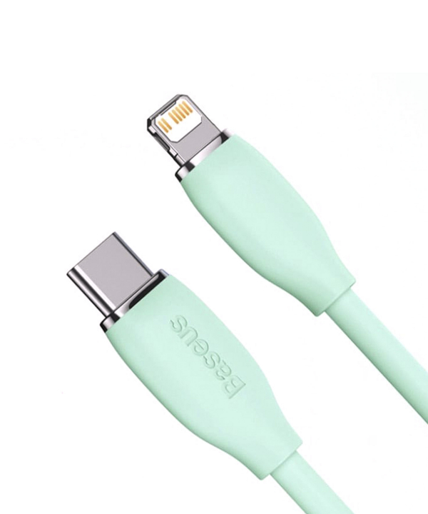 کابل یواس بی به لایتنینگ شارژ سریع و انتقال دیتا بیسوس Baseus CAGD000103 Jelly Liquid Silica Gel USB to iP Fast Charging Data Ca