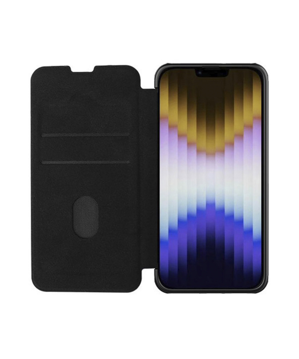 کیف چرمی و پارچه ای آیفون نیلکین Nillkin iPhone 14 Plus Qin Pro Plain Leather + Cloth Case