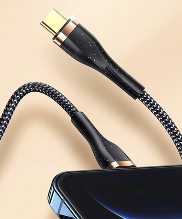 کابل شارژ سریع یواس بی به لایتنینگ یوسامز Usams Us-SJ595 Cable Lighting 2.4A Charging & Data Cable 1M