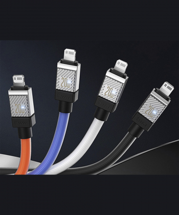 کابل شارژ سریع تایپ سی به لایتنینگ 20 وات یک متری بیسوس Baseus USB-C to Lightning Coolplay Series CAKW000002