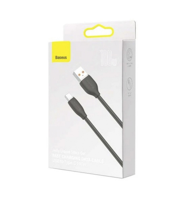 کابل سوپر فست شارژ یواس‌بی به تایپ سی 100 وات 2 متری بیسوس CAGD010101