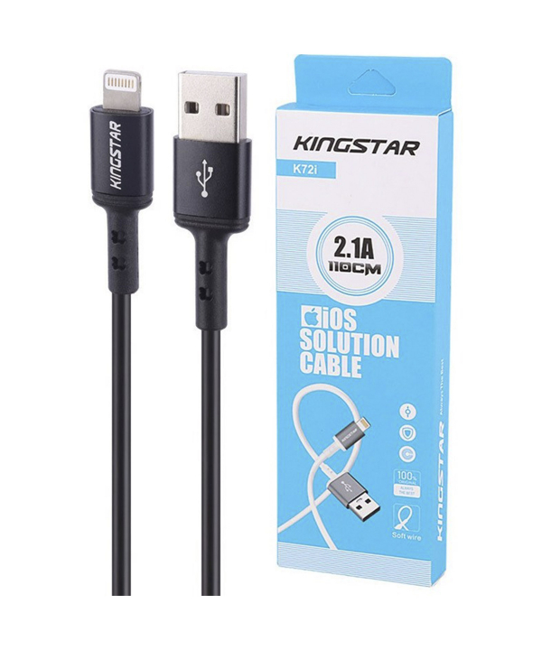 کابل تبدیل USB به لایتنینگ کینگ استار مدل k72i طول 1.2 متر