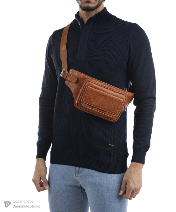 کیف کمری چرم طبیعی بیسراک Bisrak مدل NL-WaistBag-Milano-F