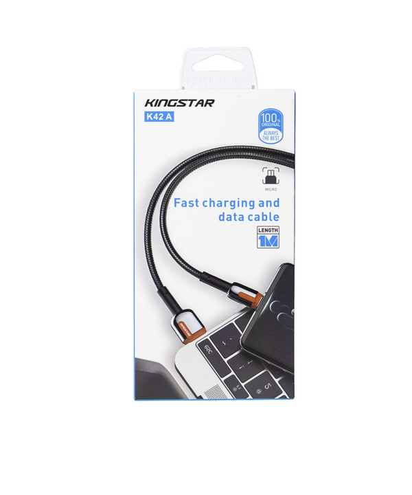 کابل تبدیل USB به MicroUSB کینگ استار مدل k72A طول 1.1 متر