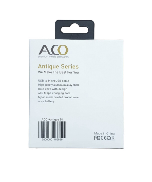 کابل تبدیل USB به micro usb آکو مدل Antique طول 1 متر