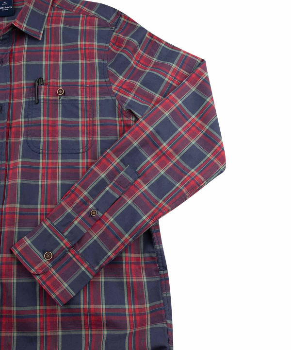 پیراهن آستین بلند مردانه چهارخانه جوتی جینز Jooti Jeans
