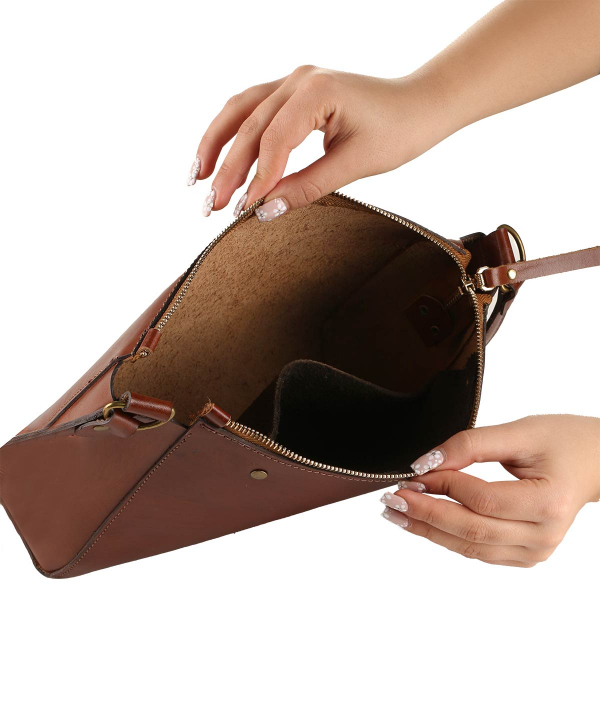 کیف دوشی زنانه چرم لانکا  Lanka Leather مدل CB-14