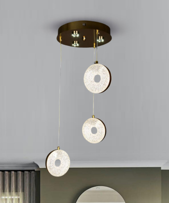 لوستر سه شعله چشمه نور کد N2434/3GO