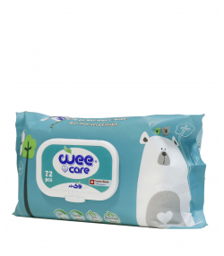 دستمال مرطوب کودک حاوی روغن زیتون وی کر Wee Care بسته 72 عددی