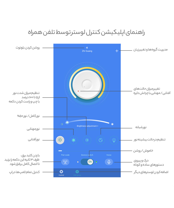 چراغ آویز چشمه نور کد A6413/2BK