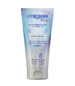 ژل بهداشتی بانوان هیدرودرم Hydroderm مخصوص شستشو و مرطوب کننده پوست حجم 150 میلی لیتر