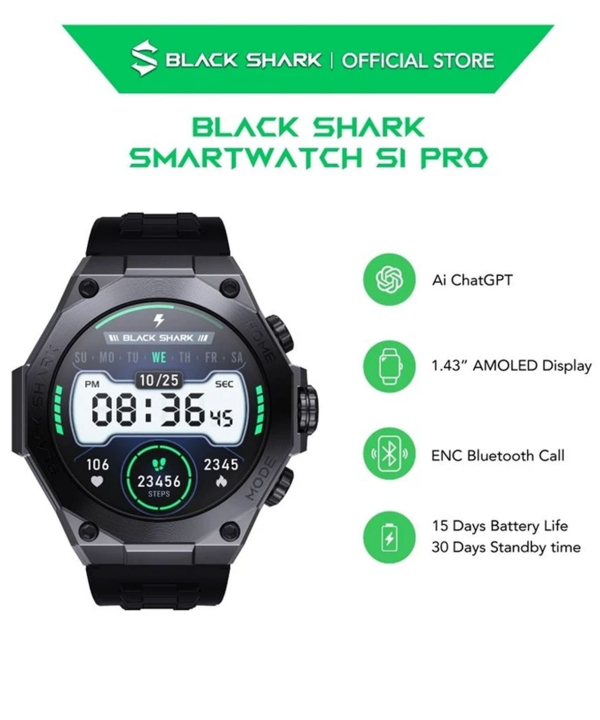 ساعت هوشمند BLACK SHARK مدل S1 PRO