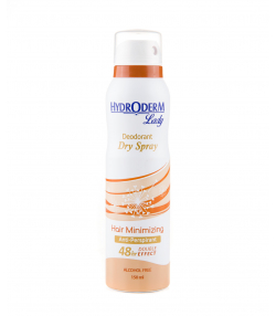 اسپری دئودورانت و ضد تعریق بانوان هیدرودرم Hydroderm مدل Hair Minimizing حجم 150 میلی لیتر