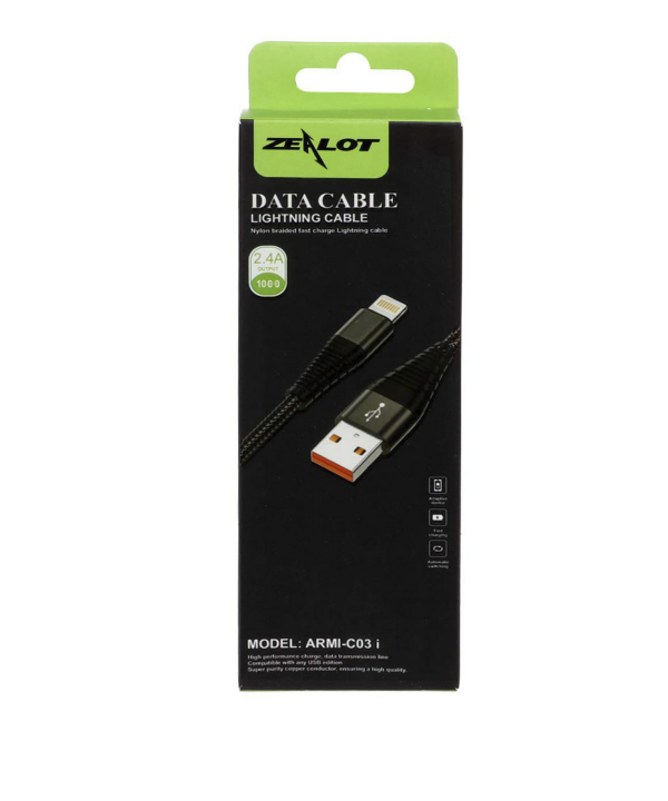 کابل شارژ فست آیفون ZEALOT مدل ARMI-C03i