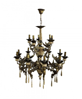 لوستر 15 شعله چشمه نور کد E4906/5+10A