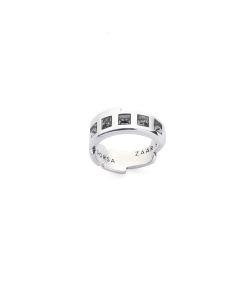 انگشتر زار گرد باریک پرکریستال نقره درسا جواهر Dorsa Jewelry کد 60391