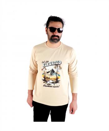 تیشرت آستین بلند نخی مردانه هیمالیا مدل CM96