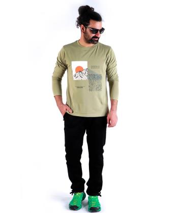 تیشرت آستین بلند نخی مردانه هیمالیا مدل CM96