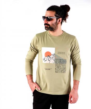 تیشرت آستین بلند نخی مردانه هیمالیا مدل CM96