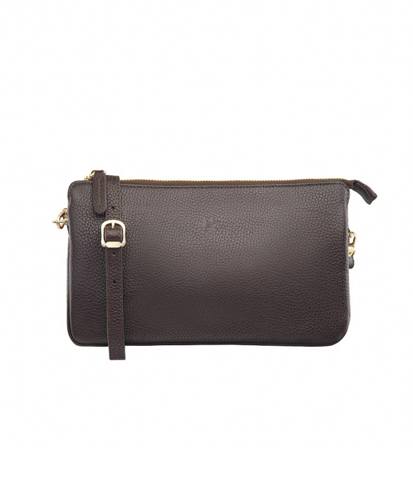 کیف دوشی زنانه چرم طبیعی نوین چرم Novin Leather مدل سولنا