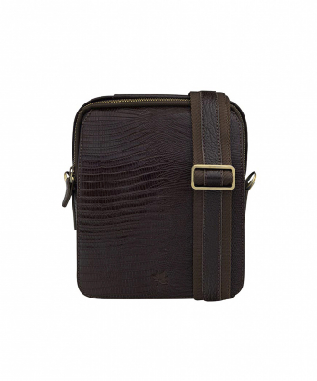 کیف دوشی چرم طبیعی مردانه نوین چرم مدل فاران