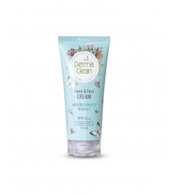 کرم دست و صورت درماکلین Derma Clean حاوی عصاره جوی دوسر و ویتامین F حجم 75 میلی لیتر