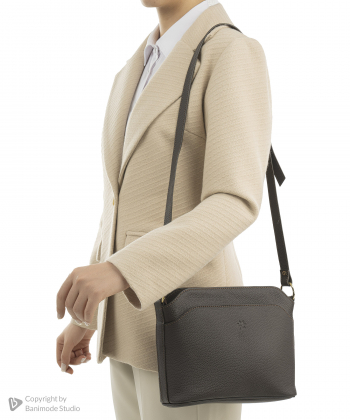 کیف دوشی زنانه چرم طبیعی نوین چرم Novin Leather مدل پرنیا