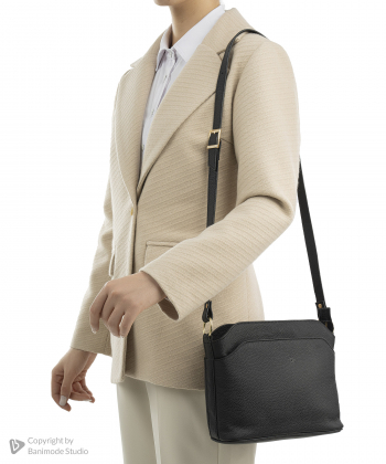 کیف دوشی زنانه چرم طبیعی نوین چرم Novin Leather مدل پرنیا