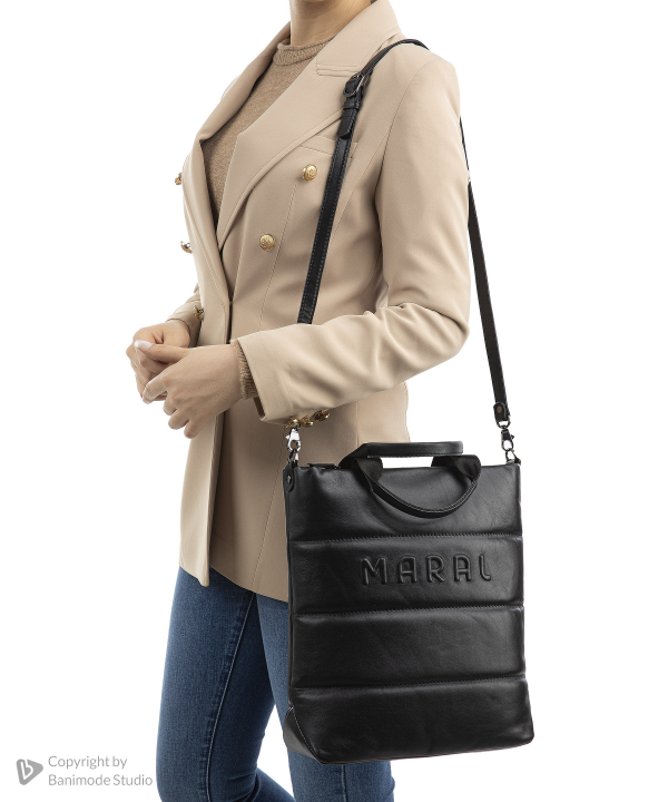 کیف دوشی چرم طبیعی مارال چرم Maral Leather مدل ماهنوش