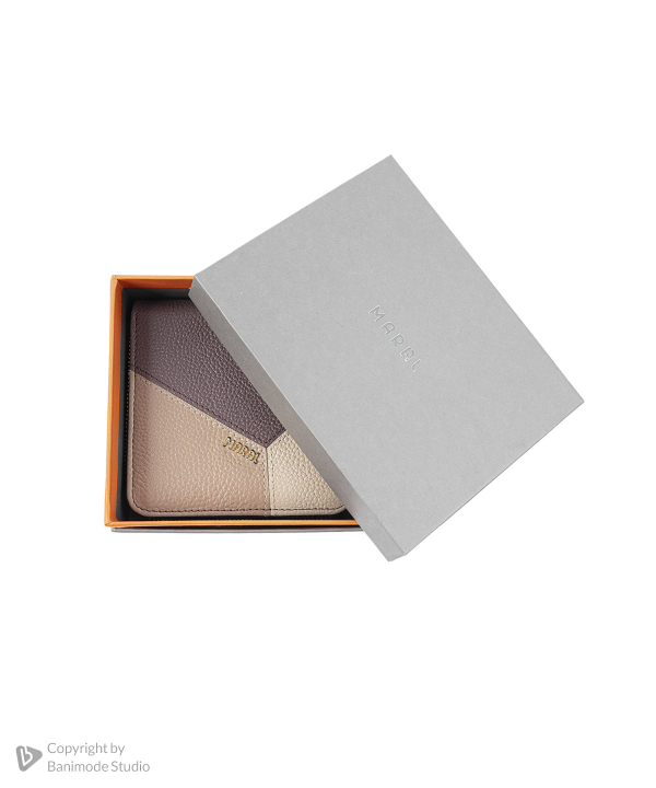 کیف پول چرم طبیعی زنانه مارال چرم Maral Leather مدل آینور
