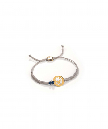 دستبند طلا بافت ماه و ستاره پرسته Parasteh کد154924