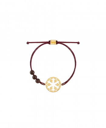 دستبند طلا بافت دایره اسلیمی انار پرسته Parasteh کد110398