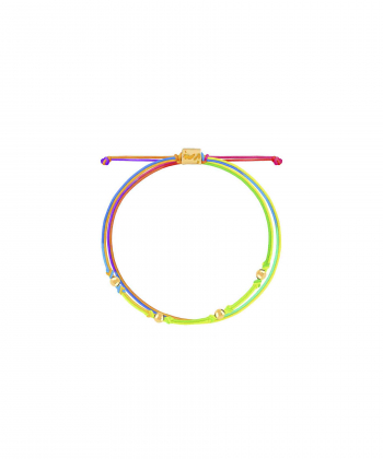 دستبند طلا بافت رنگین کمان چهار گوی پرسته Parasteh کد103162