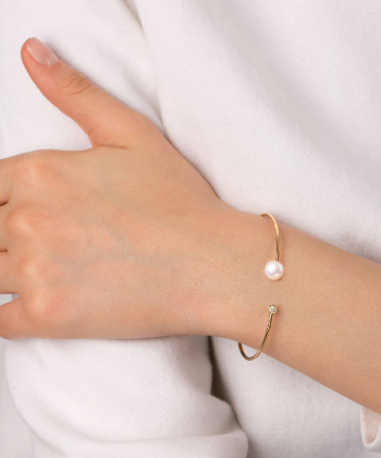 النگو طلا لونا و مروارید پرسته Parasteh کد114282