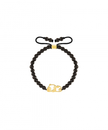 دستبند طلا سنگی پاندا و اونیکس پرسته Parasteh کد88134