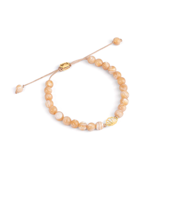 دستبند طلا سنگی طرح صدف پرسته Parasteh کد508432